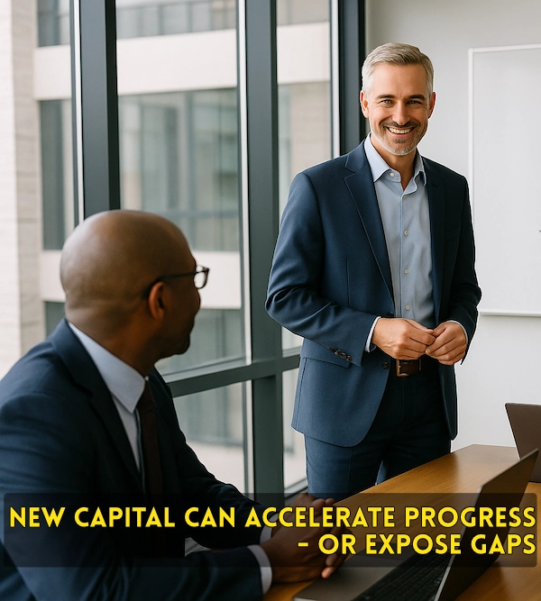 New capital can accelerate progress - or expose gaps.