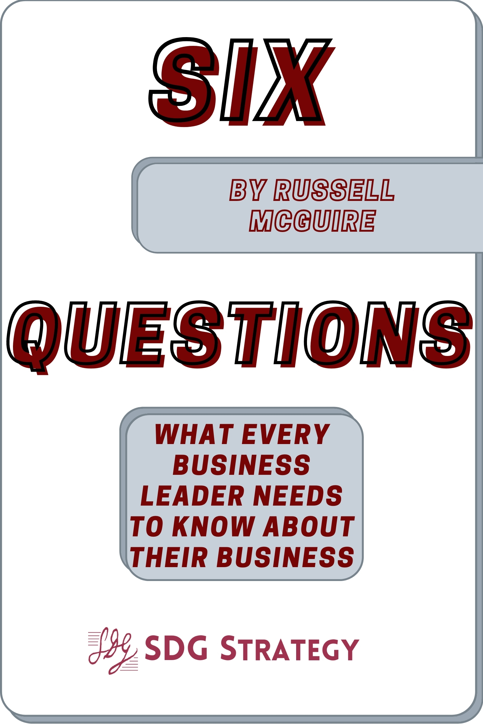 The cover of the book Six Questions.