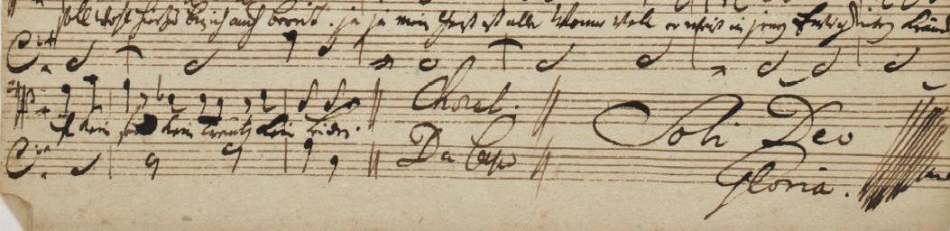 Bach manuscript signed with Soli Deo Gloria